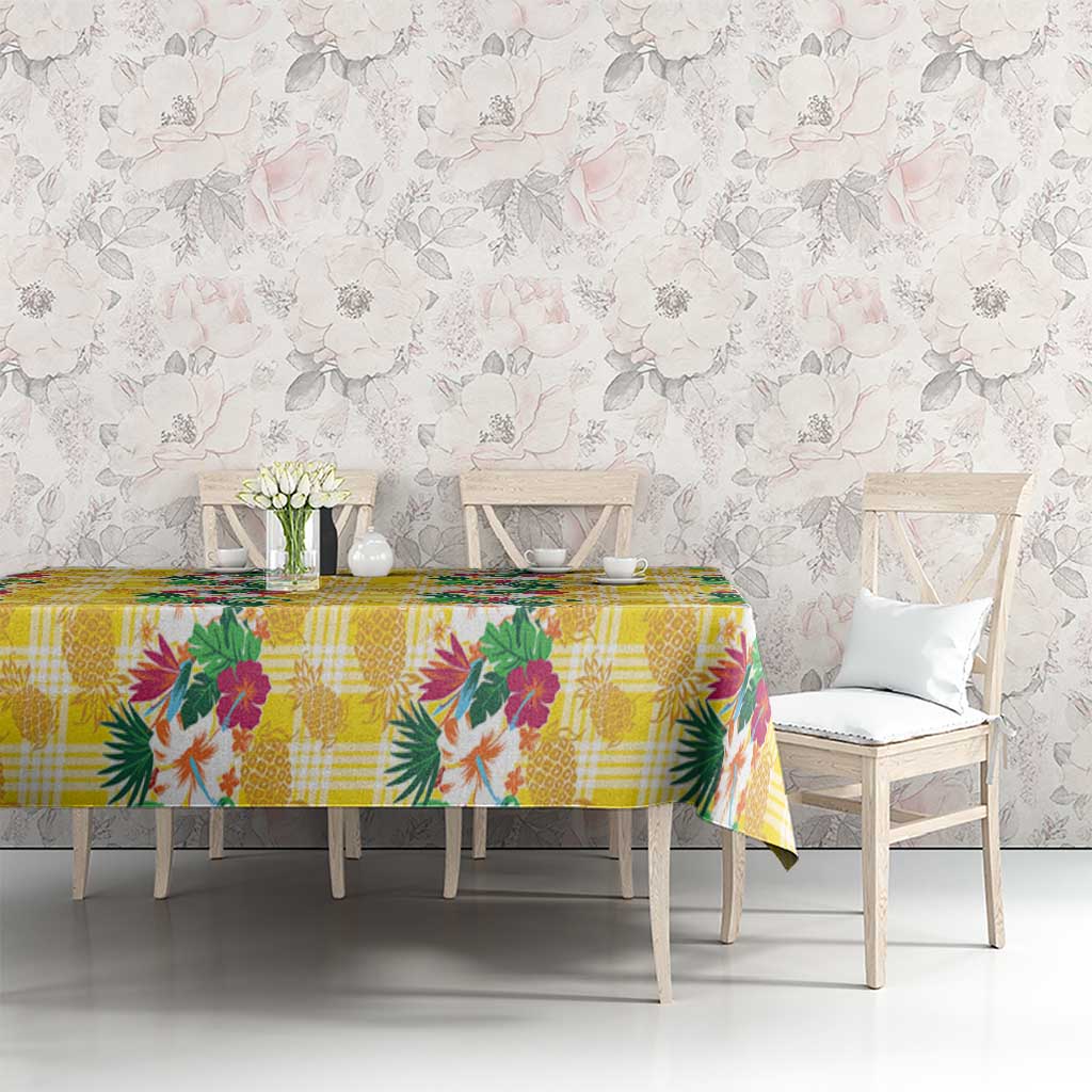 Hawaiian Palaka Tablecloth Hibiscus Pineapple Lei - Polynesian Pride