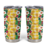 Hawaiian Palaka Tumbler Cup Hibiscus Pineapple Lei - Polynesian Pride