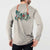 Brown Hawaiian Palaka Button Sweatshirt Kukui Nut Money Lei - Polynesian Pride
