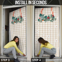 Brown Hawaiian Palaka Door Cover Kukui Nut Money Lei - Polynesian Pride