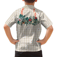 Brown Hawaiian Palaka Hawaiian Shirt Kukui Nut Money Lei - Polynesian Pride