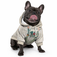 Brown Hawaiian Palaka Pet Hoodie Kukui Nut Money Lei LT9 - Polynesian Pride