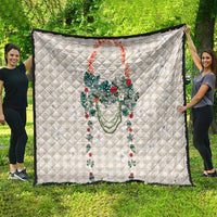 Brown Hawaiian Palaka Quilt Kukui Nut Money Lei - Polynesian Pride