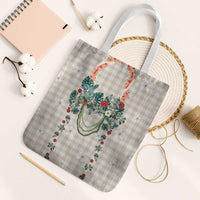 Brown Hawaiian Palaka Tote Bag Kukui Nut Money Lei - Polynesian Pride