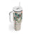 Brown Hawaiian Palaka Tumbler With Handle Kukui Nut Money Lei - Polynesian Pride