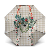 Brown Hawaiian Palaka Umbrella Kukui Nut Money Lei - Polynesian Pride