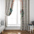 Brown Hawaiian Palaka Window Curtain Kukui Nut Money Lei - Polynesian Pride