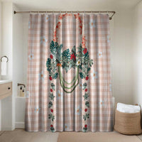 Peach Hawaiian Palaka Bathroom Set Kukui Nut Money Lei - Polynesian Pride