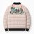 Peach Hawaiian Palaka Bomber Puffer Jacket Kukui Nut Money Lei - Polynesian Pride