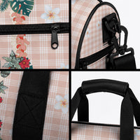 Peach Hawaiian Palaka Duffle Bag Kukui Nut Money Lei LT9 - Polynesian Pride