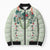 Sage Green Hawaiian Palaka Bomber Puffer Jacket Kukui Nut Money Lei - Polynesian Pride