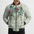 Sage Green Hawaiian Palaka Bomber Puffer Jacket Kukui Nut Money Lei - Polynesian Pride