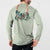 Sage Green Hawaiian Palaka Button Sweatshirt Kukui Nut Money Lei - Polynesian Pride