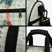 Sage Green Hawaiian Palaka Duffle Bag Kukui Nut Money Lei LT9 - Polynesian Pride
