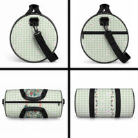 Sage Green Hawaiian Palaka Duffle Bag Kukui Nut Money Lei LT9 - Polynesian Pride