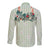 Sage Green Hawaiian Palaka Long Sleeve Button Shirt Kukui Nut Money Lei - Polynesian Pride