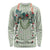 Sage Green Hawaiian Palaka Long Sleeve Shirt Kukui Nut Money Lei - Polynesian Pride