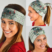 Sage Green Hawaiian Palaka Neck Gaiter Kukui Nut Money Lei - Polynesian Pride