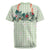 Sage Green Hawaiian Palaka Rugby Jersey Kukui Nut Money Lei - Polynesian Pride