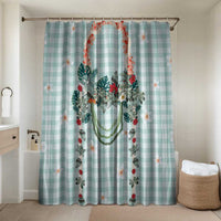 Turquoise Hawaiian Palaka Bathroom Set Kukui Nut Money Lei - Polynesian Pride