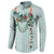 Turquoise Hawaiian Palaka Button Sweatshirt Kukui Nut Money Lei - Polynesian Pride