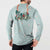 Turquoise Hawaiian Palaka Button Sweatshirt Kukui Nut Money Lei - Polynesian Pride
