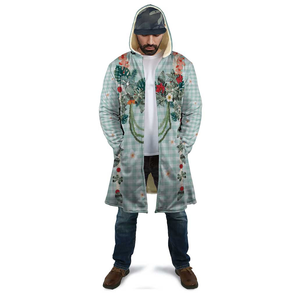 Turquoise Hawaiian Palaka Cloak Kukui Nut Money Lei - Polynesian Pride