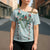 Turquoise Hawaiian Palaka Cross Shoulder Shirt Kukui Nut Money Lei - Polynesian Pride