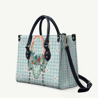 Turquoise Hawaiian Palaka Leather Bag Kukui Nut Money Lei - Polynesian Pride