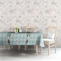 Turquoise Hawaiian Palaka Tablecloth Kukui Nut Money Lei - Polynesian Pride