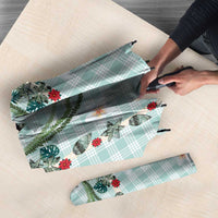 Turquoise Hawaiian Palaka Umbrella Kukui Nut Money Lei - Polynesian Pride