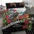 Meri Kirihimete Tuatara Bedding Set New Zealand Fern with Puhutukawa Flowers