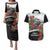 Meri Kirihimete Tuatara Couples Matching Puletasi and Hawaiian Shirt New Zealand Fern with Puhutukawa Flowers