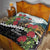 Meri Kirihimete Tuatara Quilt New Zealand Fern with Puhutukawa Flowers