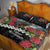 Meri Kirihimete Tuatara Quilt Bed Set New Zealand Fern with Puhutukawa Flowers