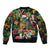 Meri Kirihimete Kakapo Santa Bomber Jacket Merry Christmas with Tropical Vibe