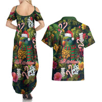 Meri Kirihimete Kakapo Santa Couples Matching Summer Maxi Dress and Hawaiian Shirt Merry Christmas with Tropical Vibe LT9 - Polynesian Pride