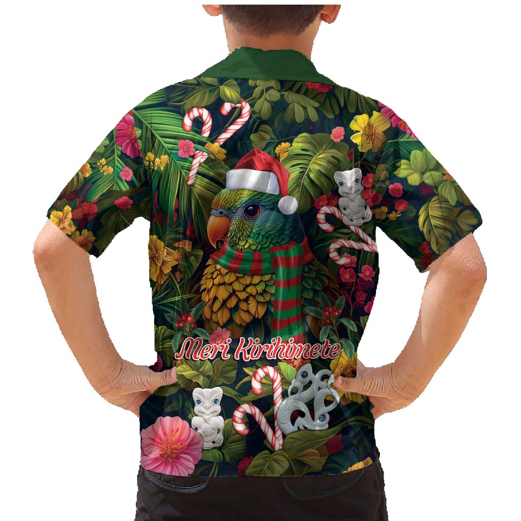 Meri Kirihimete Kakapo Santa Family Matching Mermaid Dress and Hawaiian Shirt Merry Christmas with Tropical Vibe LT9 - Polynesian Pride
