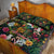 Meri Kirihimete Kakapo Santa Quilt Bed Set Merry Christmas with Tropical Vibe