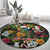 Meri Kirihimete Kakapo Santa Round Carpet Merry Christmas with Tropical Vibe