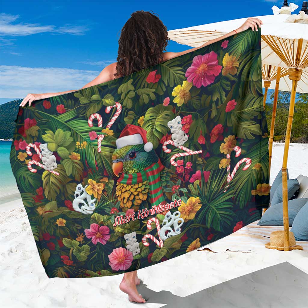 Meri Kirihimete Kakapo Santa Sarong Merry Christmas with Tropical Vibe