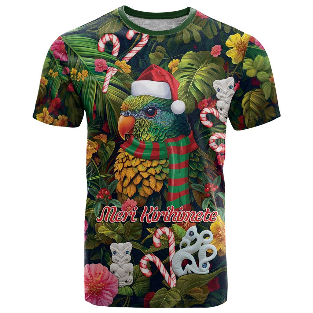 Meri Kirihimete Kakapo Santa T Shirt Merry Christmas with Tropical Vibe