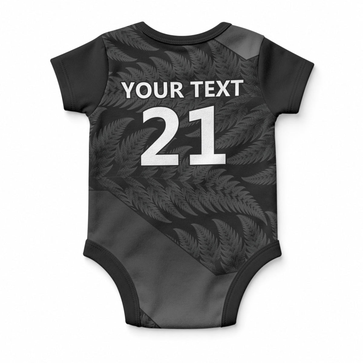 New Zealand Cricket Custom Baby Onesie Potae Pango Black Fern Pattern LT9 - Polynesian Pride