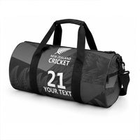 New Zealand Cricket Custom Duffle Bag Potae Pango Black Fern Pattern LT9 - Polynesian Pride