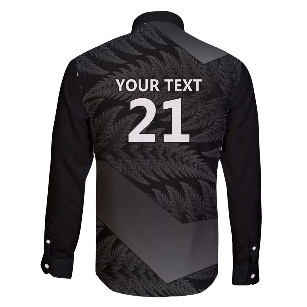 New Zealand Cricket Custom Family Matching Long Sleeve Bodycon Dress and Hawaiian Shirt Potae Pango Black Fern Pattern LT9 - Polynesian Pride