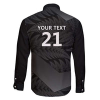 New Zealand Cricket Custom Family Matching Long Sleeve Bodycon Dress and Hawaiian Shirt Potae Pango Black Fern Pattern LT9 - Polynesian Pride