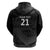 New Zealand Cricket Custom Hoodie Potae Pango Black Fern Pattern