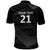 New Zealand Cricket Custom Polo Shirt Potae Pango Black Fern Pattern