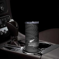 New Zealand Cricket Custom Skinny Tumbler Potae Pango Black Fern Pattern