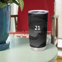 New Zealand Cricket Custom Tumbler Cup Potae Pango Black Fern Pattern